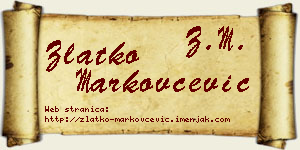 Zlatko Markovčević vizit kartica